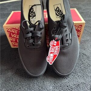 Vans Black Canvas Sneakers with Waffle Sole